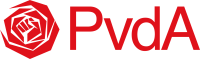 PvdA logo - Liggend - Rood - RGB